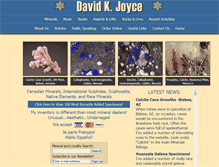 Tablet Screenshot of davidkjoyceminerals.com